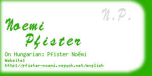noemi pfister business card